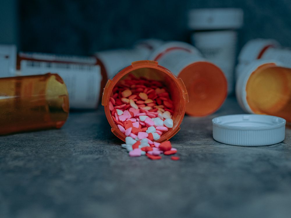 Prescription pill bottle with medication